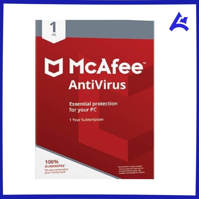 McAfee Antivirus – 1 Device, 1 Year Subscription | Global Activation Key