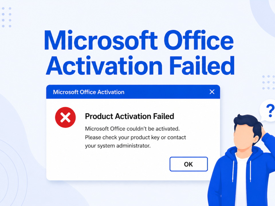 Microsoft Office activation failed error message fix