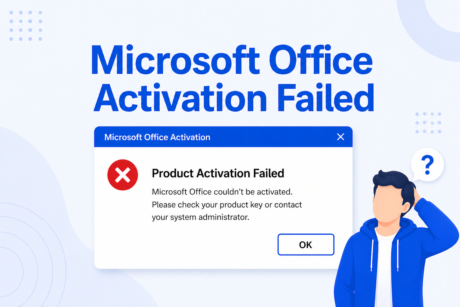 Microsoft Office activation failed error message fix